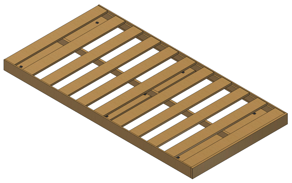 Boxspring model 5 - BS5 - B=1690mm, L=2390mm, H=95mm