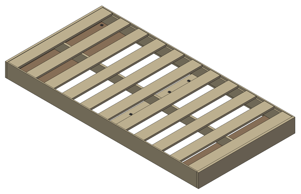 Boxspring Erica model 2 - BSERICA2 - B=590mm, L=1790mm, H=140mm