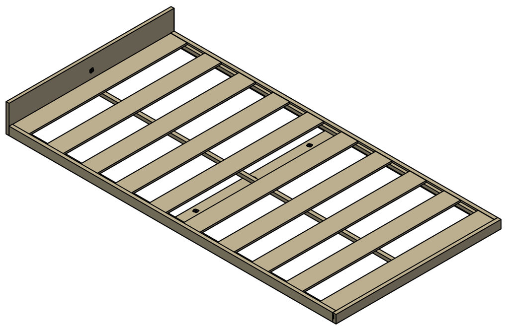 Boxspring Urban Box 20 - BSURBANBOX20 - B=600mm, L=1800mm, H=50mm