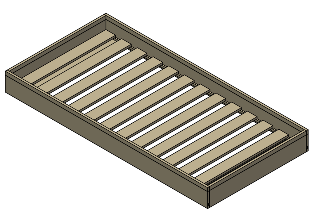 Boxspring Eland Basic - BSELANDBASIC - B=890mm, L=2090mm, H=175mm