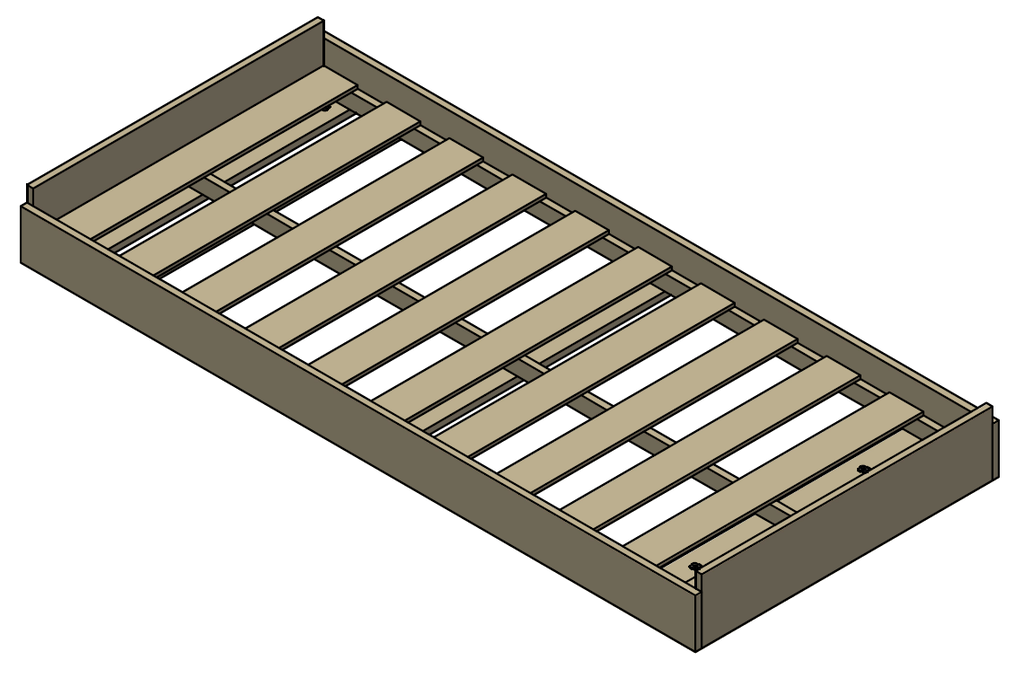 Boxspring Base Hi Soft Side model 12 - BHSS12 - B=600mm, L=1800mm, H=145mm