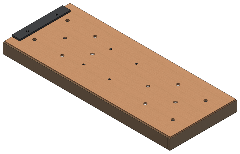 Bedkader model 4 - BEDK4 - B=500mm, L=1800mm, H=135mm - met vaste plaat