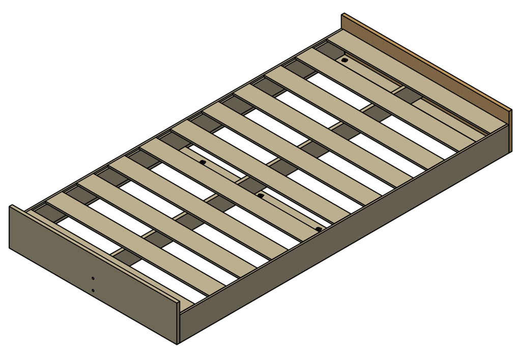 Boxspring Urban Box 25 - BSURBANBOX25 - B=1200mm, L=2000mm, H=95mm