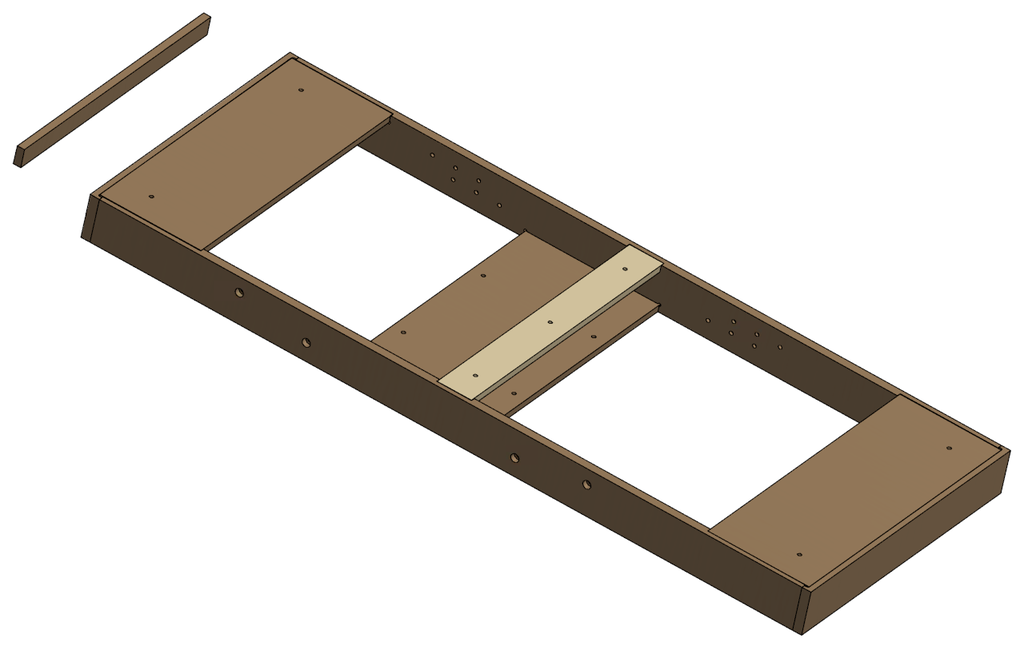 Bedkader model 4 - BEDK4 - B=1200mm, L=1990mm, H=120mm